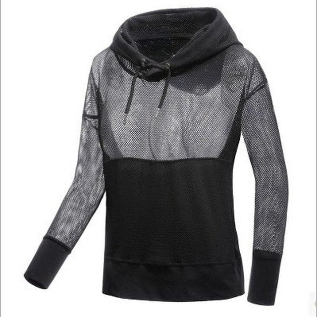 Women's Yoga Net Crop Top Short Sleeve Sports Shirts Mesh Blouse Long Sleeve Running Gym Fitness Mesh T Shirt