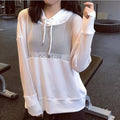Women's Yoga Net Crop Top Short Sleeve Sports Shirts Mesh Blouse Long Sleeve Running Gym Fitness Mesh T Shirt