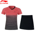Li-Ning Women's Badminton Competition Sets T-shirts + Skirts Suits Breathable Professional LiNing Sports Set AATN018 WAT1166