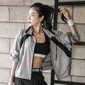Women Zipper Hooded Long Sleeve Running Jacket Women's Sportwear Sweatshirt Ladies  Fitness Gym Jacket Yoga Sports Shirts