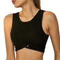 Women'S Stretch Knotted Ribbed Vest Sports Bra