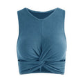 Women'S Stretch Knotted Ribbed Vest Sports Bra